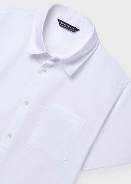 Πουκάμισο κοντομάνικο γιακάς - ΛΕΥΚΟ 14Y