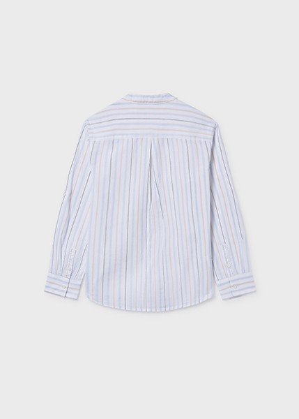 Πουκάμισο μακρυμάνικο  γιακάς μαο - ΓΑΛΑΖΙΟ 16Y