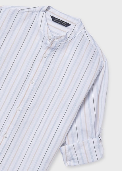 Πουκάμισο μακρυμάνικο  γιακάς μαο - ΓΑΛΑΖΙΟ 16Y