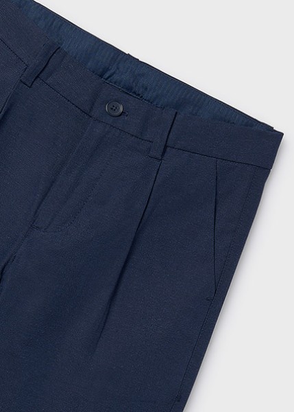 Βερμούδα λινή suiting - ΜΠΛΕ 14Y