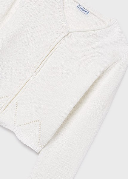 Ζακέτα πλεκτή λωρίδες - ΕΚΡΟΥ 16Y