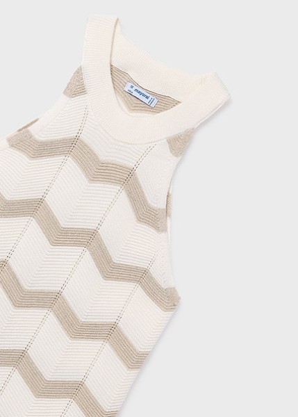 Φόρεμα πλεκτό ζιγκ ζαγκ - ΑΜΜΟΣ 14Y