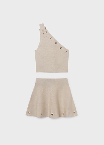 Σετ φούστα πλεκτή τρουκς - ΜΠΕΖ 16Y