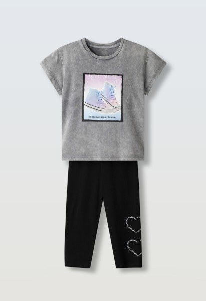 Σετ κολάν - ΓΚΡΙ 14Y