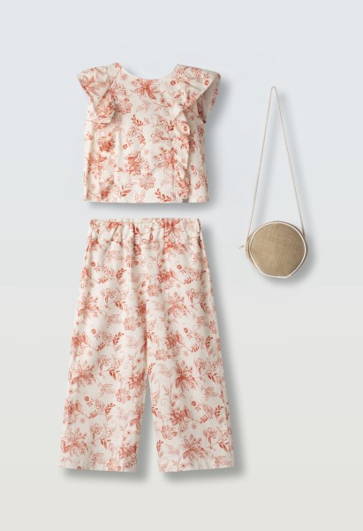 Σετ παντελόνα με τσαντάκι - ΚΟΚΚΙΝΟ 3Y