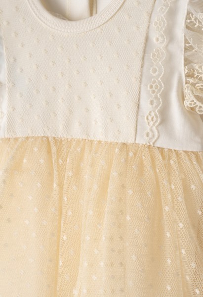 Φόρεμα δαντέλα - ΕΚΡΟΥ 9M