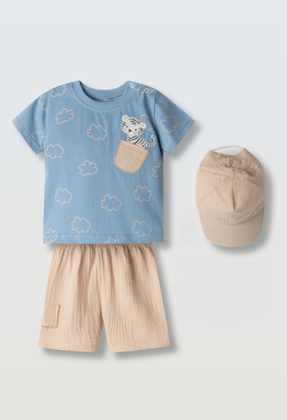 Σετ μακό 3τμχ. με καπέλο - ΣΙΕΛ 6M