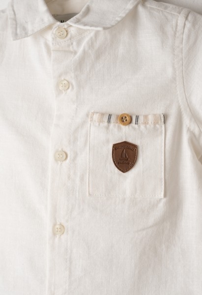 Σετ βερμούδα πουκάμισο - ΕΚΡΟΥ 12M