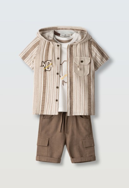 Σετ 3 τμχ. με πουκάμισο - ΚΑΜΕΛ 2Y