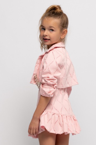 Τζάκετ με κρύσταλλα ροζ - ΡOZ 11/12Y