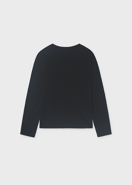 T-Shirt μακρυμάνικο basic - ΜΑΥΡΟ 8Y