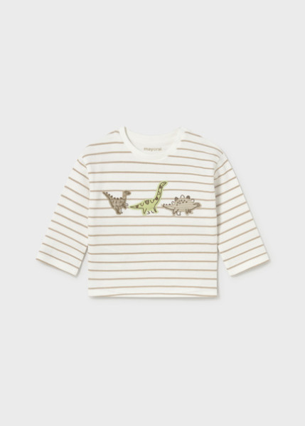 T-Shirt μακρυμάνικο απλικέ κέντημα - ΚΑΦΕ 12M
