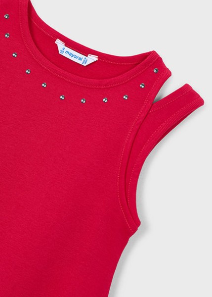 Φόρεμα cut out τρουκς - ΚΟΚΚΙΝΟ 10Y