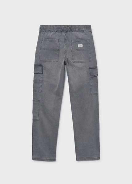 Παντελόνι denim jogger cargo - ΓΚΡΙ 10Y
