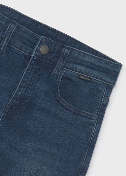 Παντελόνι τζιν slim fit βασικό - ΤΖΙΝ ΣΚΟΥΡΟ 8Y
