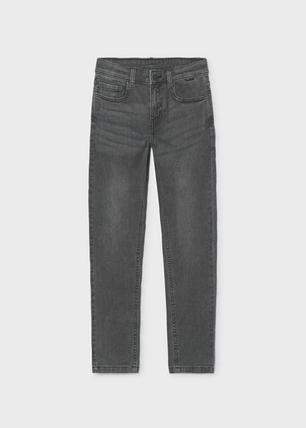 Παντελόνι τζιν slim fit βασικό - ΓΚΡΙ 8Y