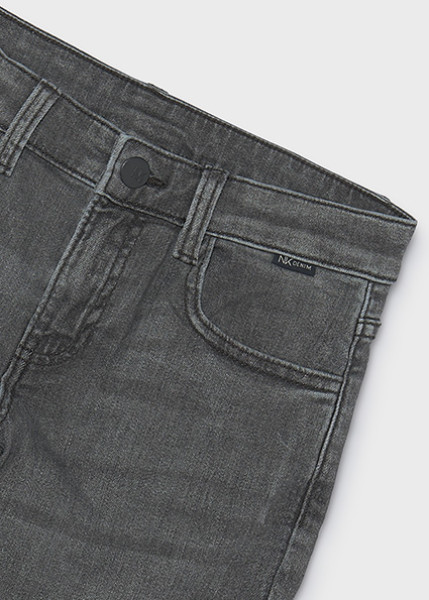 Παντελόνι τζιν slim fit βασικό - ΓΚΡΙ 8Y