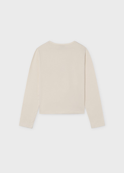 T-Shirt μακρυμάνικο basic - ΚΡΕΜ 10Y