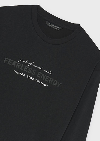 T-Shirt μακρυμάνικο energy - ΜΑΥΡΟ 8Y