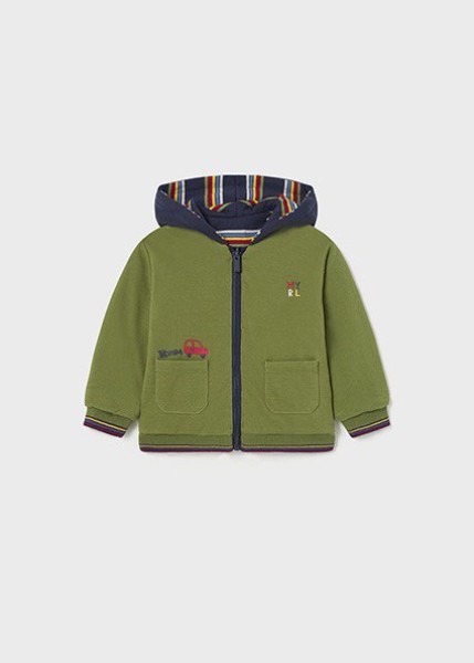 Ζακέτα με αντιστρεμένες ρίγες - ΠΡΑΣΙΝΟ 12M