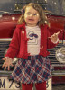 Σετ φούστα καρό - ΝΑΥΤΙΚΟ ΜΠΛΕ 2Y