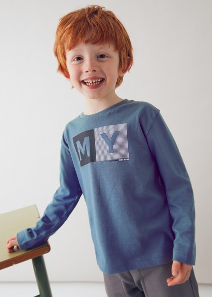 Μπλούζα μακρυμάνικη basic - ΓΚΡΙ 4Y