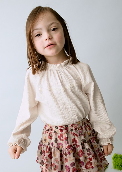 Μπλούζα μακρυμάνικη μακό γκοφρέ - ΜΑΚΙΑΤΟ 8Y