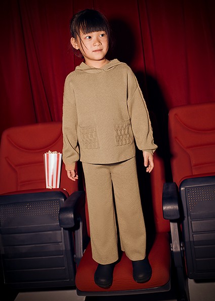 Σετ παντελόνι μακρύ πλεκτό - ΚΑΜΕΛ 2Y