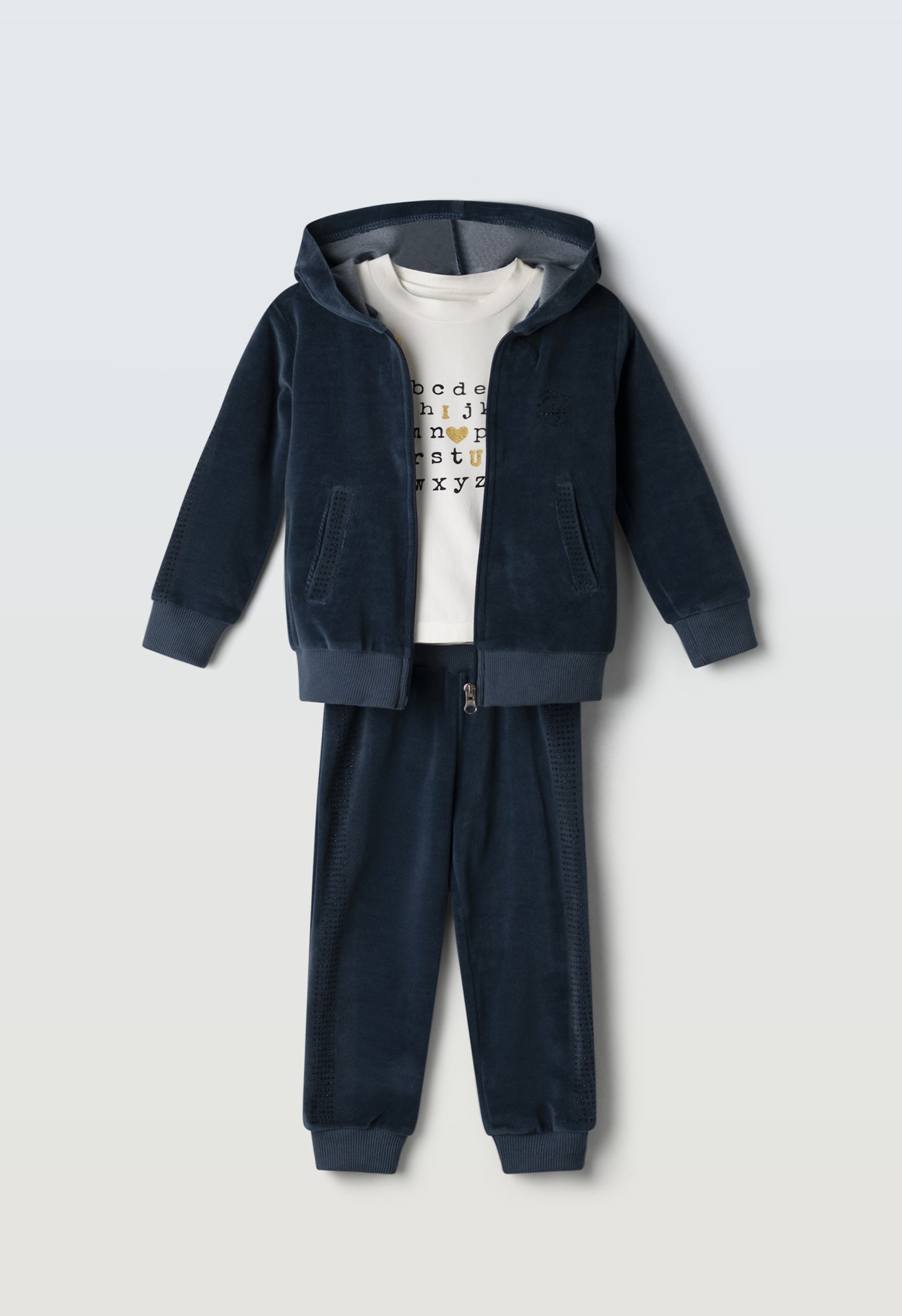 Σετ φόρμα βελούδινη 3τμχ. - ΠΕΤΡΟΛ 4Y