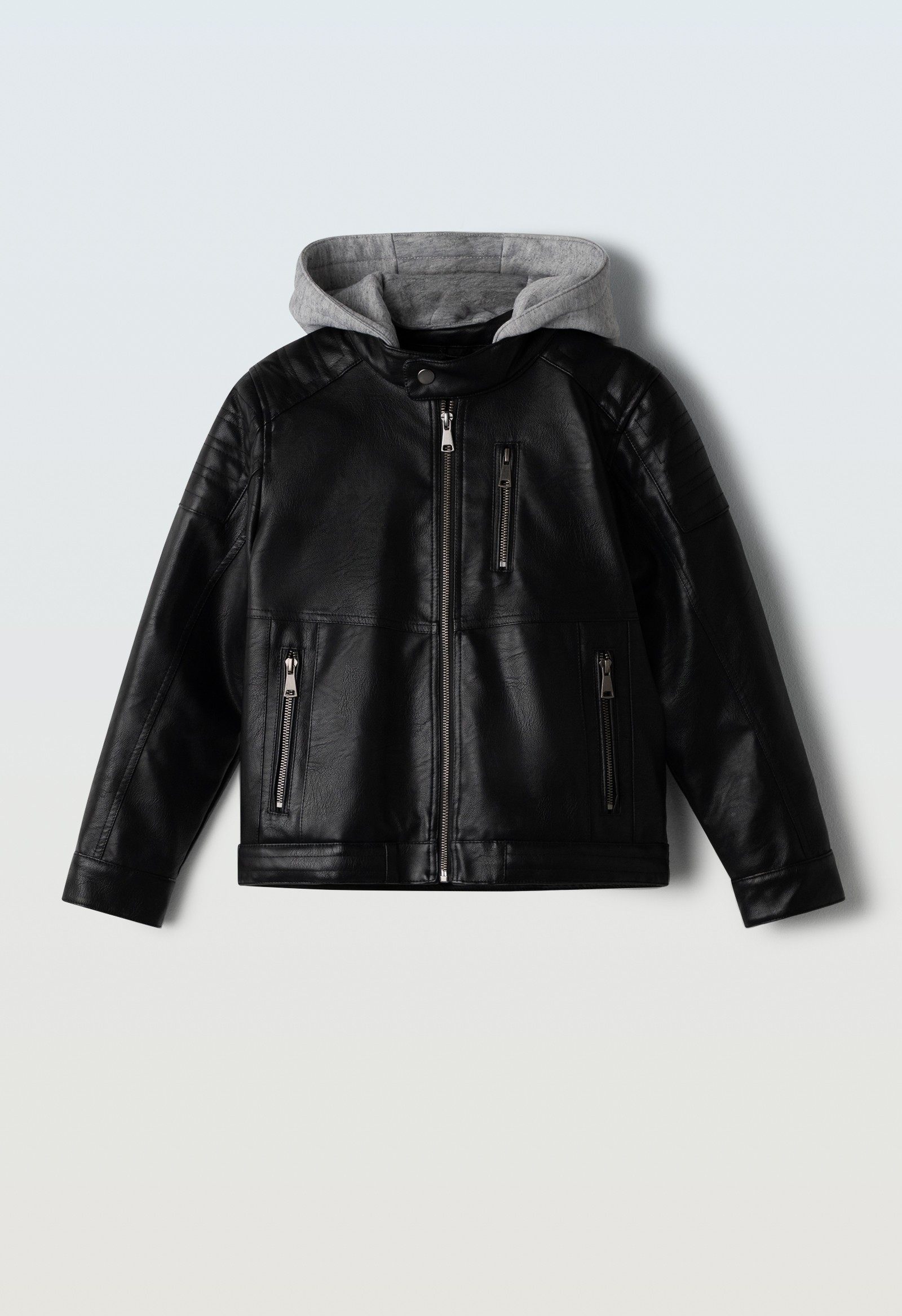 Μπουφάν δερματίνη - ΜΑΥΡΟ 8Y