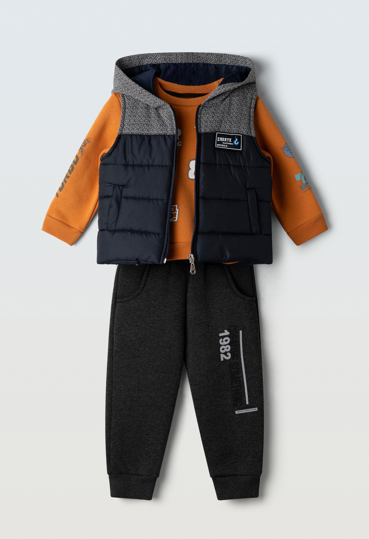 Σετ φόρμα 3τμχ.με γιλέκο - ΜΠΛΕ 3Y