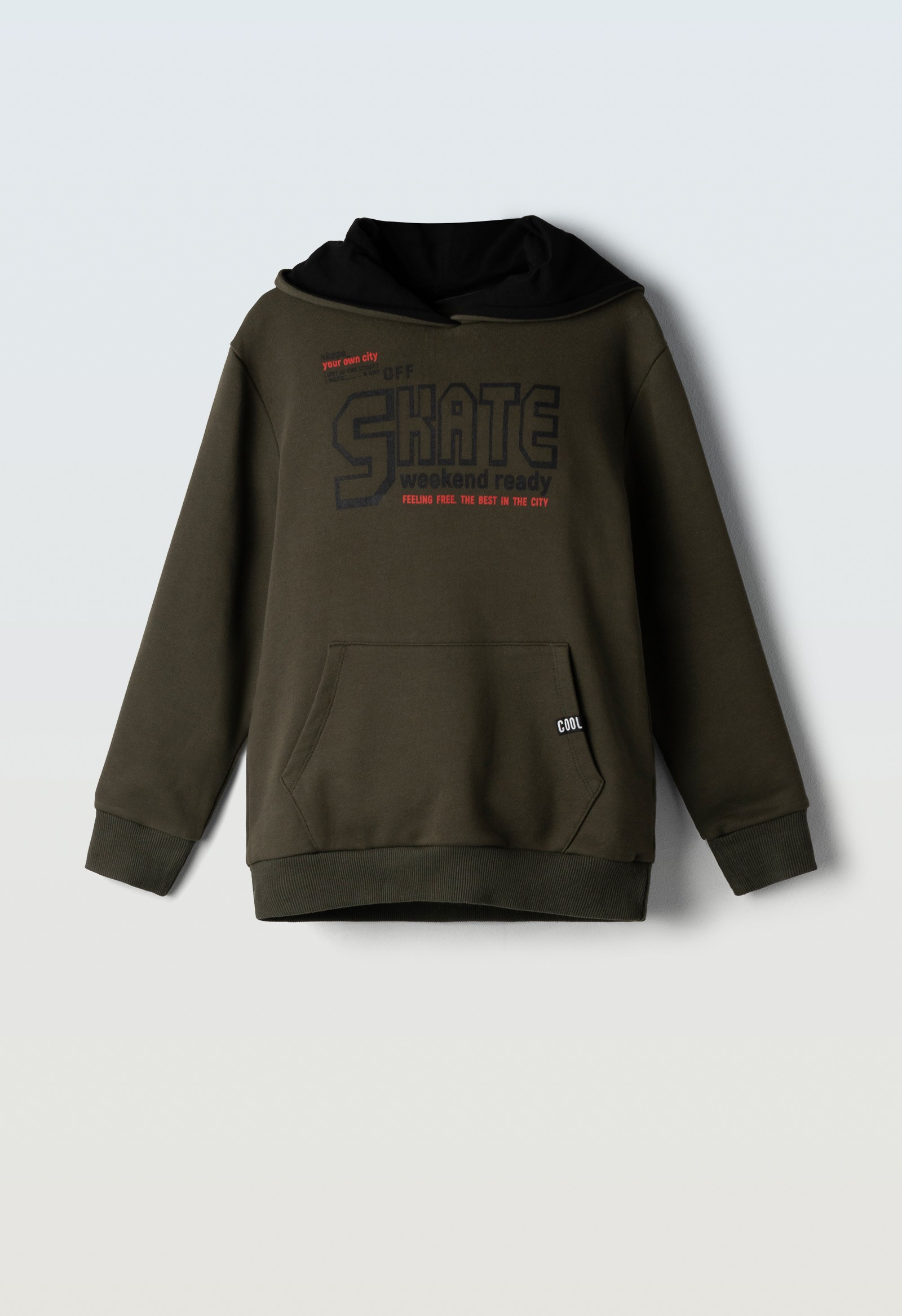 Μπλούζα φούτερ με κουκούλα - ΧAKI 8Y