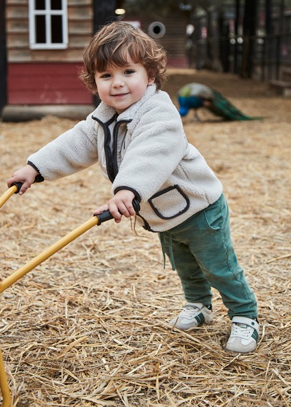 Παντελόνι μικροκοτλέ φόδρα - ΠΡΑΣΙΝΟ 18M