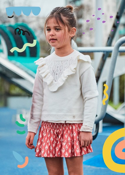 Φούστα παντελόνι στάμπα - ΚΟΚΚΙΝΟ 4Y