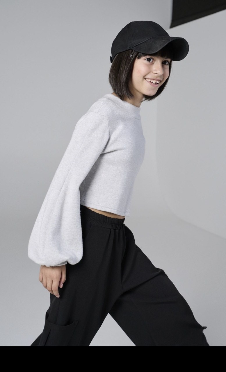 Μπλούζα πλεκτή - ΓΚΡΙ 10Y