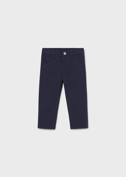 Παντελόνι chino καπαρτινέ βασικό - ΝΑΥΤΙΚΟ ΜΠΛΕ 12M
