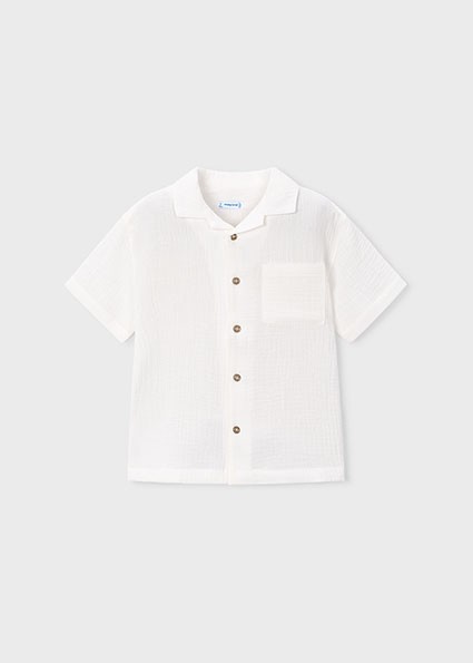 Πουκάμισο κοντομάνικό γκοφρέ - ΚΡΕΜ 10Y
