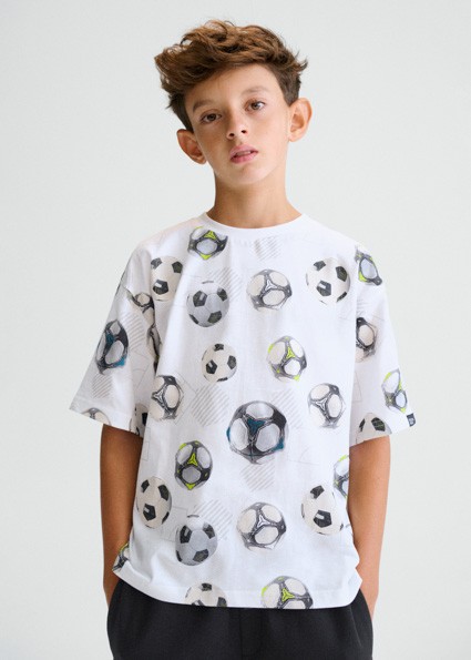 Μπλούζα κοντομάνικη σταμπωτή - ΛΕΥΚΟ 8Y