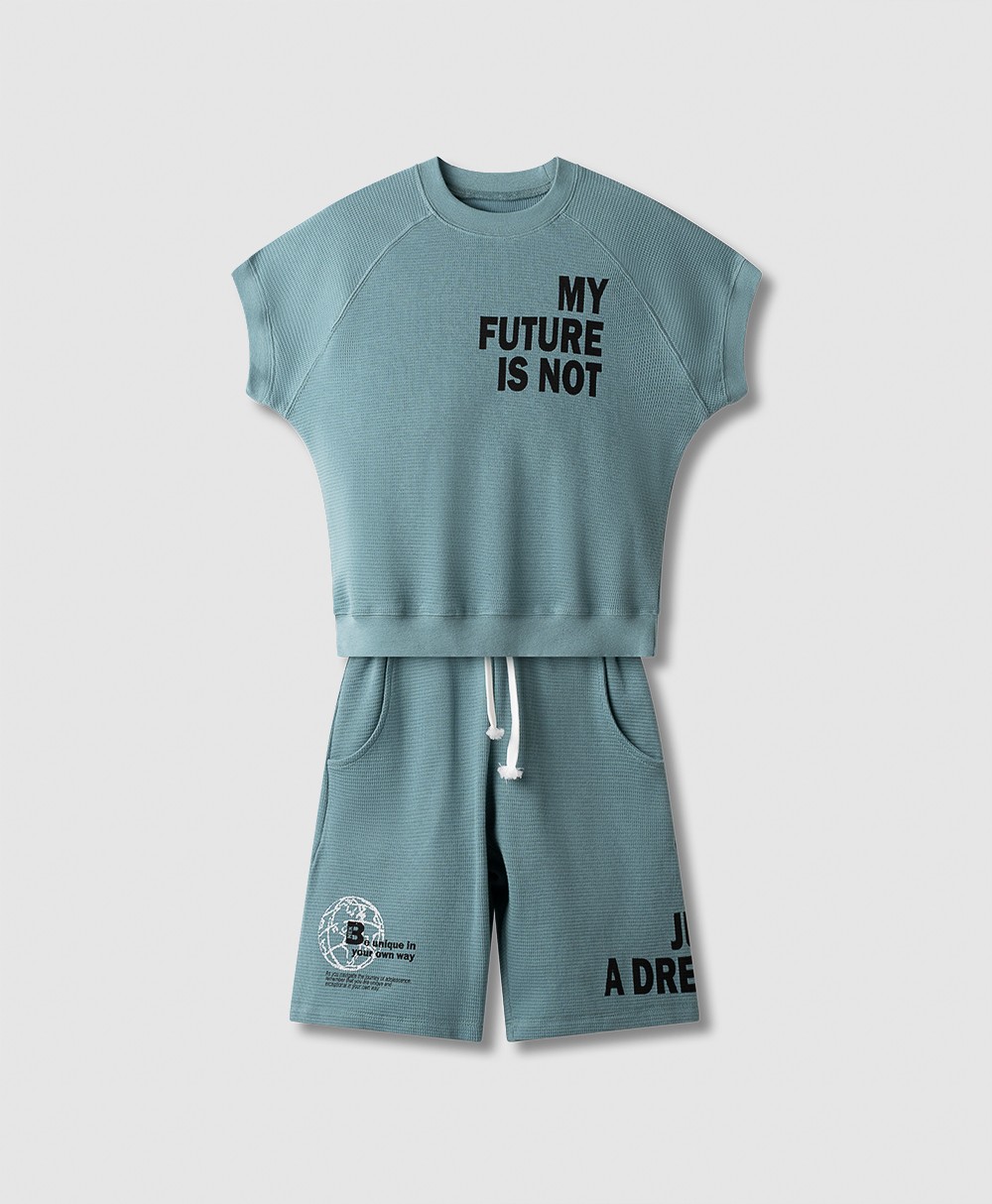 Σετ βερμούδα πικέ - ΠΕΤΡΟΛ 14Y