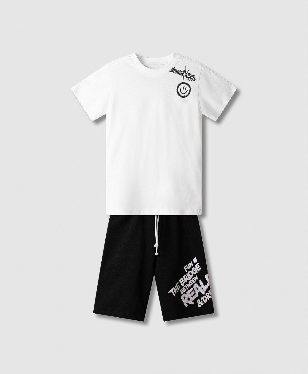 Σετ βερμούδα φούτερ αχνούδιαστη - ΛΕΥΚΟ 16Y