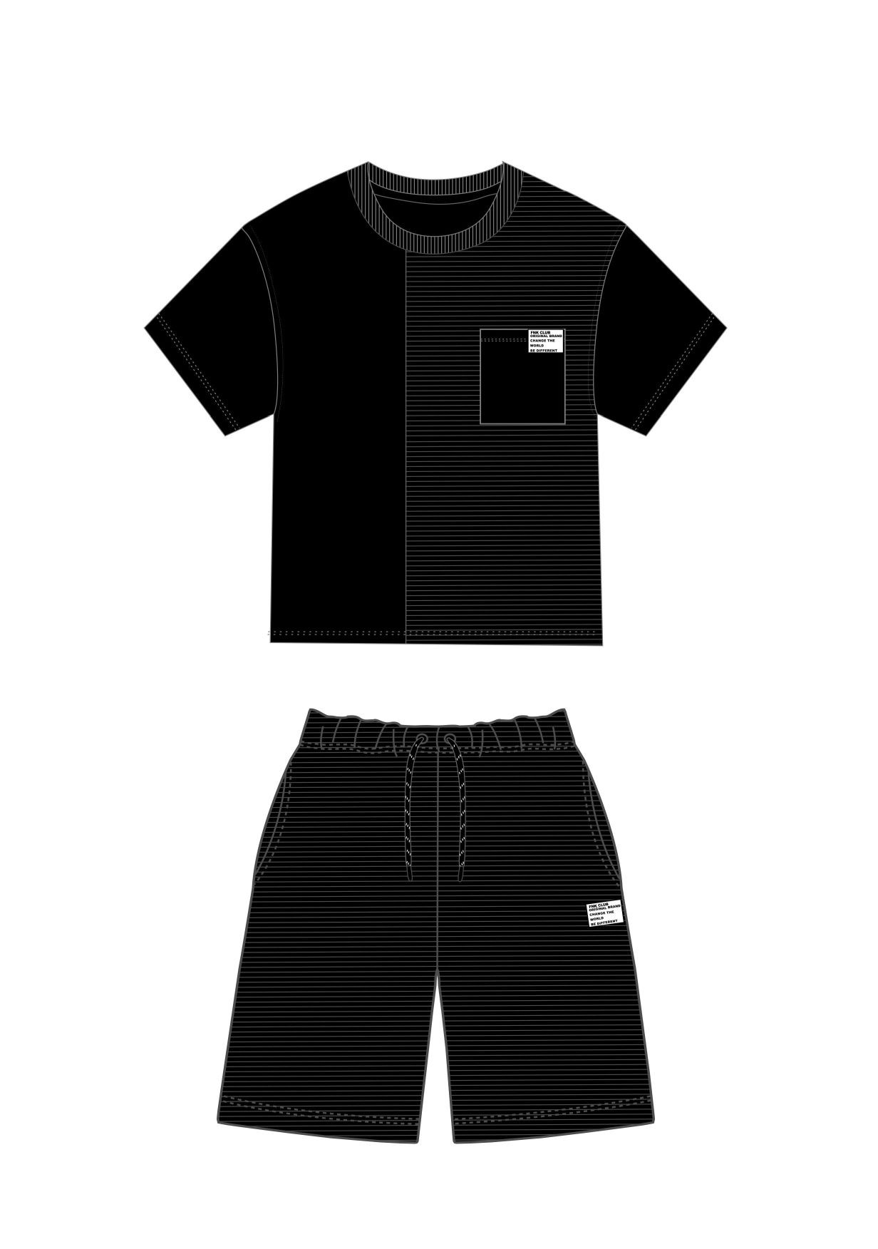 Σετ βερμούδα - ΜΑΥΡΟ 3Y