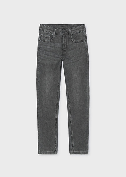 Παντελόνι τζιν slim fit βασικό - ΓΚΡΙ 8Y